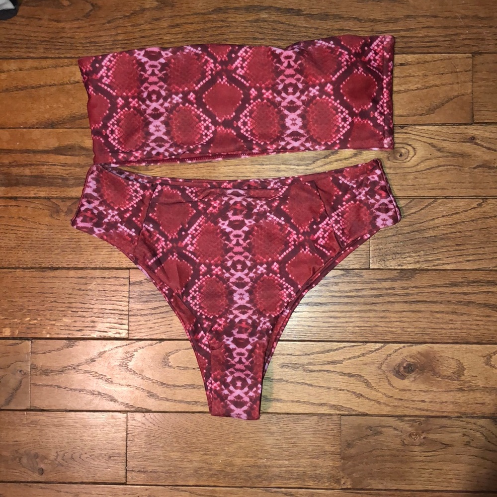 Snakeskin High Waisted Bikini